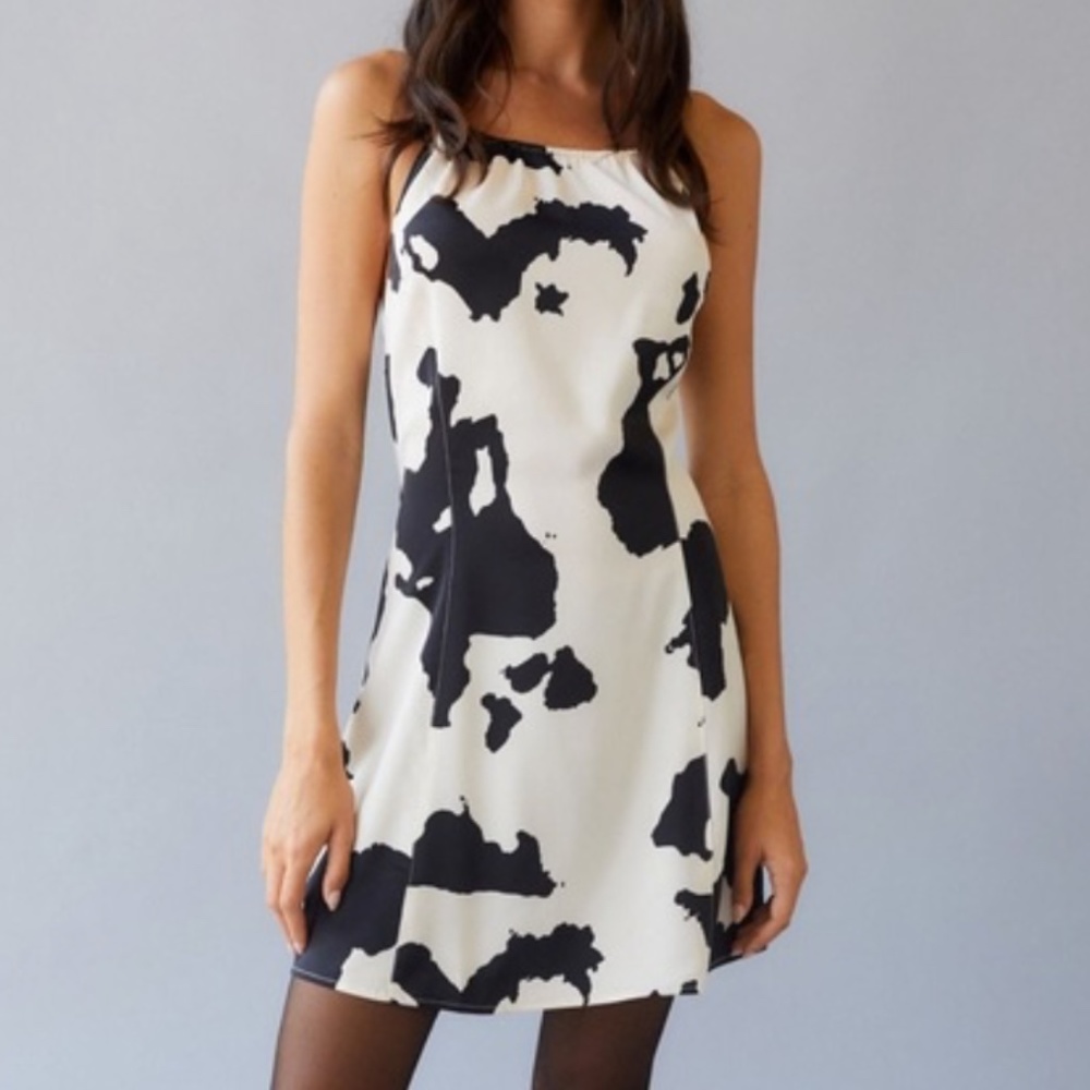 Urban Outfitters Cow Print Mini Dress